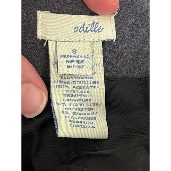 Anthropologie Odille Grey Knit Pleated Mini Skirt Size 8 - Picture 6 of 8